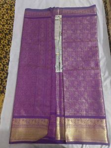 Beautiful Purple Banarasi Silk Saree