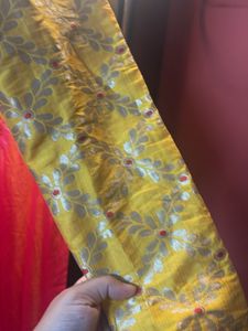 Vibrant Yellow &amp; Pink Lehenga Choli Set