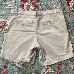 Beige color Cotton Shorts