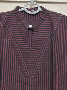 Striped Khadi Cotton Kurta