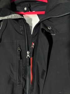 Quechua black waterproof hiking jacket