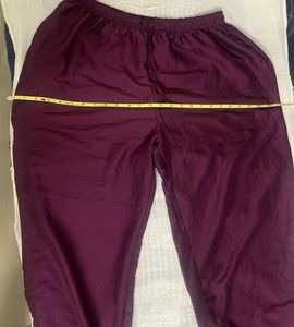 BulBul Plum Salwar Pants with Embroidered Hem