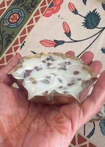 Metal Lotus Urli Scented Candle