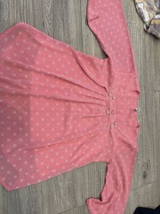 Chic Striped &amp; Pink Tops Set