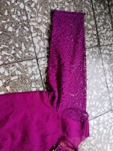 Magenta Lace Blouse