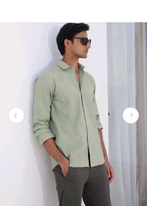Men's Light Green Casual Shirt