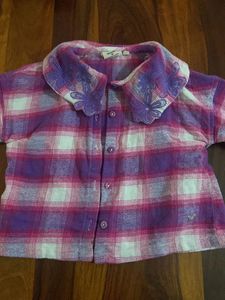 Cozy Plaid Shirt with Embroidered Collar