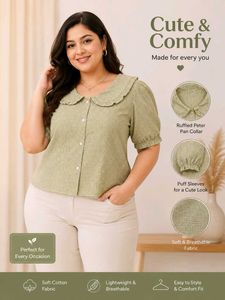 Cute & Comfy Gingham Puff Sleeve Blouse