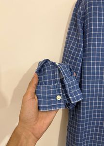 Blue Checked Casual Shirt