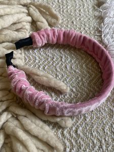 Pink Velvet Scrunchie Headband