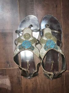 Embellished Flat Sandals