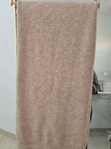 Beige Knit Wrap effect Skirt