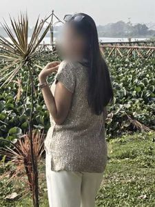 Sequinned Crochet Knit Top