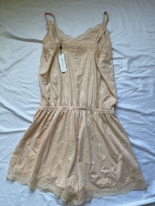 Lace Trimmed Sleep Romper