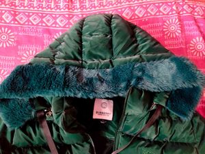Burberry Green Hooded Puffer Jacket