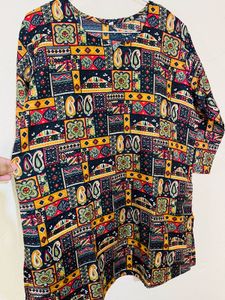 Vibrant Geometric Print Kurta