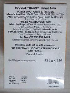 Boddess Papaya Soap 3-in-1 Pack