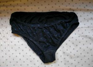 used Black Briefs with Blue Print
