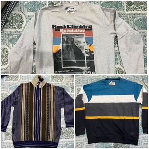 Set of 3 Men's Long Sleeve Sweatshirts Bundle
