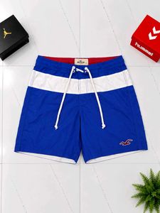 Hollister Blue & White Striped Swim Shorts
