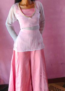 Transparent Kurta Set with Palazzo