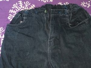 Denim Black Jeans For Active Wear