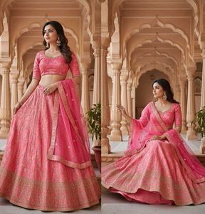 Pink Embroidered Lehenga Choli Set