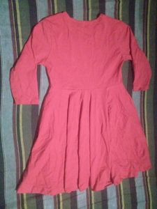 Women's Red Gathered Fit &amp; Flare Dress