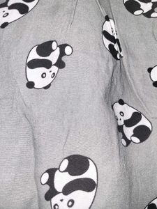 Cute Panda Print night shirt, Size-L