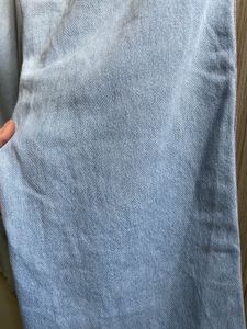Light Wash Wide Leg Jeans with Side Stripe