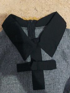 korean Stylish Grey &amp; Black Long Sleeve Top