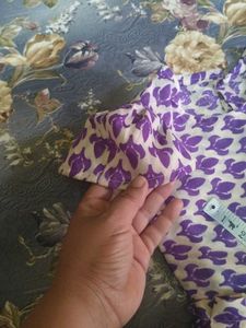 Purple Patterned Fit &amp; Flare Dress