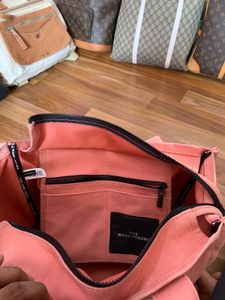 Marc Jacobs Large Canvas Tote Bag – Pink/Coral