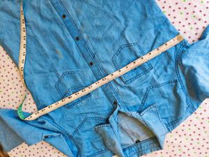Classic Blue Denim Shirt Dress