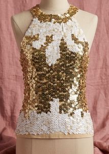 Sparkling Sequin Halter Top