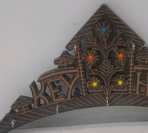 Antique Wall Keyholder Wooden