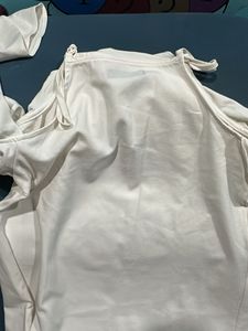 White Cold Shoulder Blouse