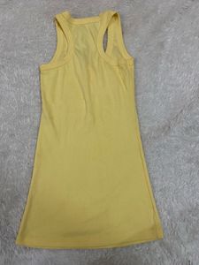 Butter Yellow Henley Tank Top