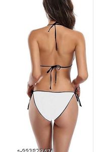 White Bikini Set with Black Trim
