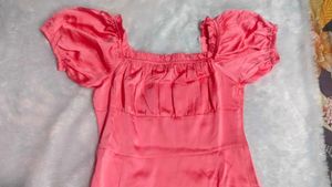 ✅ URBANIC Brand New Pink Off-Shoulder Midi Dress✅