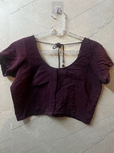 Deep Plum Short Sleeve Blouse