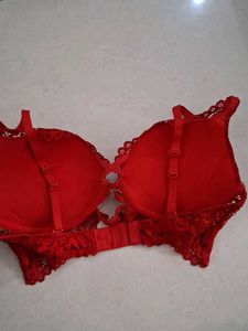 34C Lace Red Bra