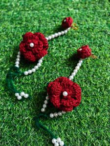 Handmade Red Rose Anklets