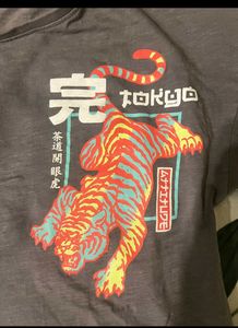 Grey Tiger Graphic T-Shirt
