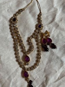 Exquisite Kundan Necklace &amp; Earrings Set