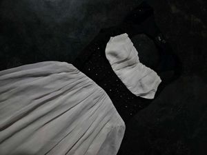 Elegant Pink &amp; Black Gown