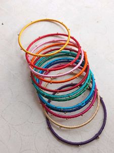 Colorful Thread Bangles Set