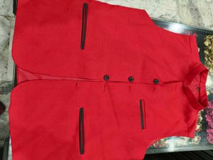 Elegant Red Sleeveless jacket 🧔 men