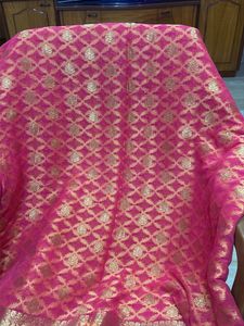 Vibrant Pink Banarasi Silk Saree