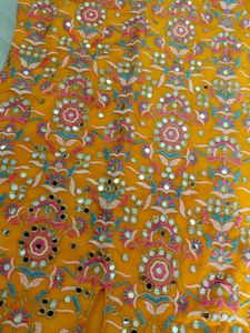 Yellow Embroidered Kurta Set with Sharara
